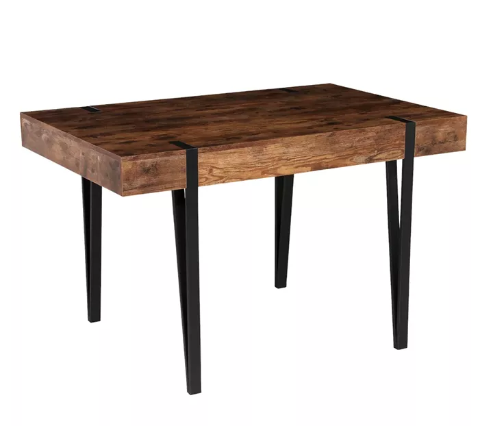 Τραπέζι Τραπεζαρίας ArteLibre MOTHMA Καρυδί/Μαύρο MDF/Μέταλλο 120x80x75cm