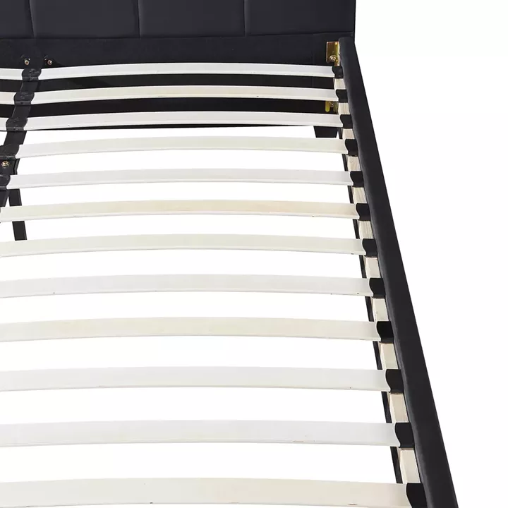 Κρεβάτι ArteLibre ABELIA Μαύρο PU (Στρώμα 160x200cm)