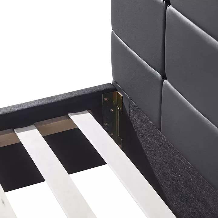 Κρεβάτι ArteLibre ABELIA Μαύρο PU (Στρώμα 160x200cm)