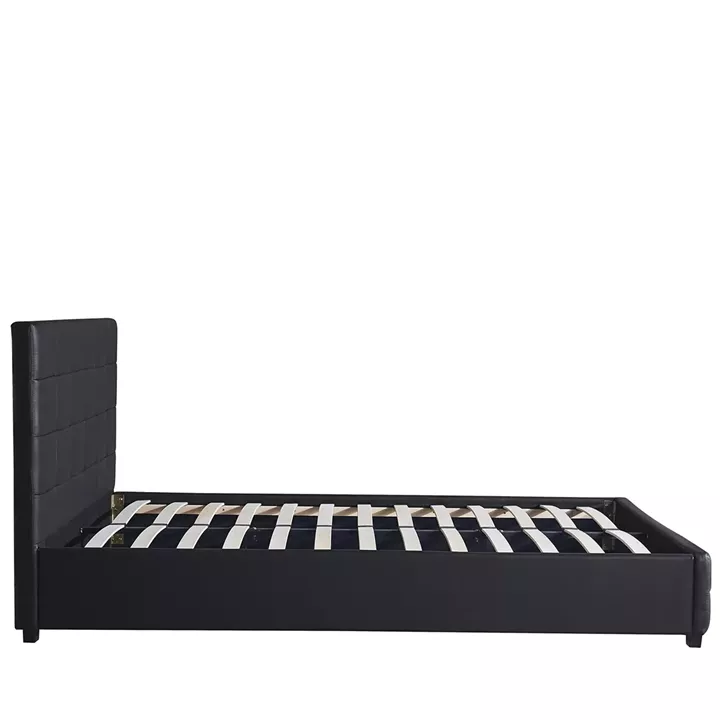 Κρεβάτι ArteLibre ABELIA Μαύρο PU (Στρώμα 160x200cm)