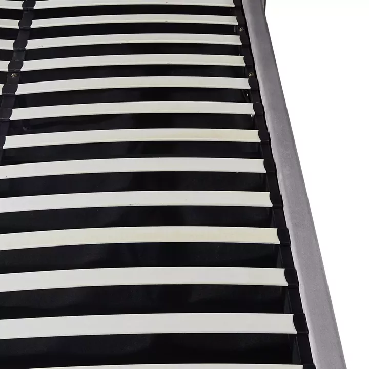 Κρεβάτι Διπλό ArteLibre ACAENA Γκρι Βελούδο (Στρώμα 160x200cm)