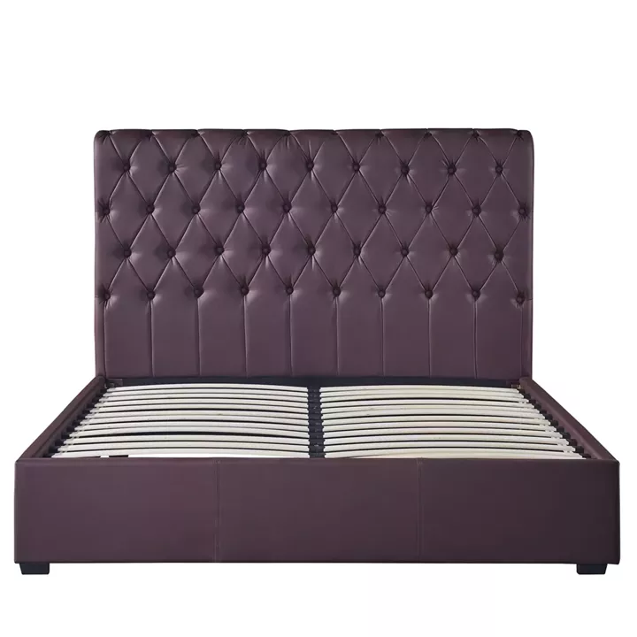 Κρεβάτι ArteLibre ARABIS Καφέ PU (Στρώμα 150x200cm)