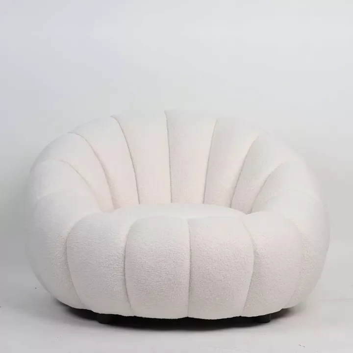 Πολυθρόνα ArteLibre AFET Λευκό Ύφασμα/Ξύλο 94x89x61cm