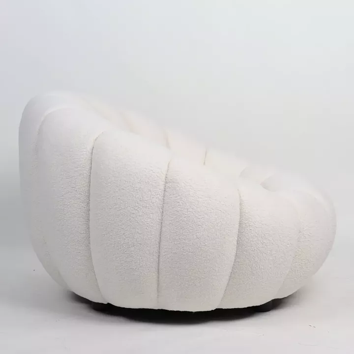 Πολυθρόνα ArteLibre AFET Λευκό Ύφασμα/Ξύλο 94x89x61cm