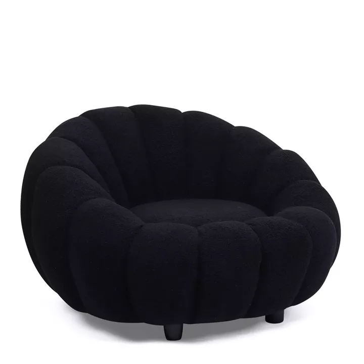 Πολυθρόνα ArteLibre AFET Μαύρο Ύφασμα/Ξύλο 94x89x61cm