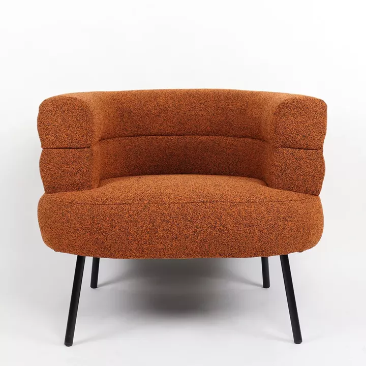 Πολυθρόνα ArteLibre CEREN Πορτοκαλί Ύφασμα/Μέταλλο/Ξύλο 87x80x70cm