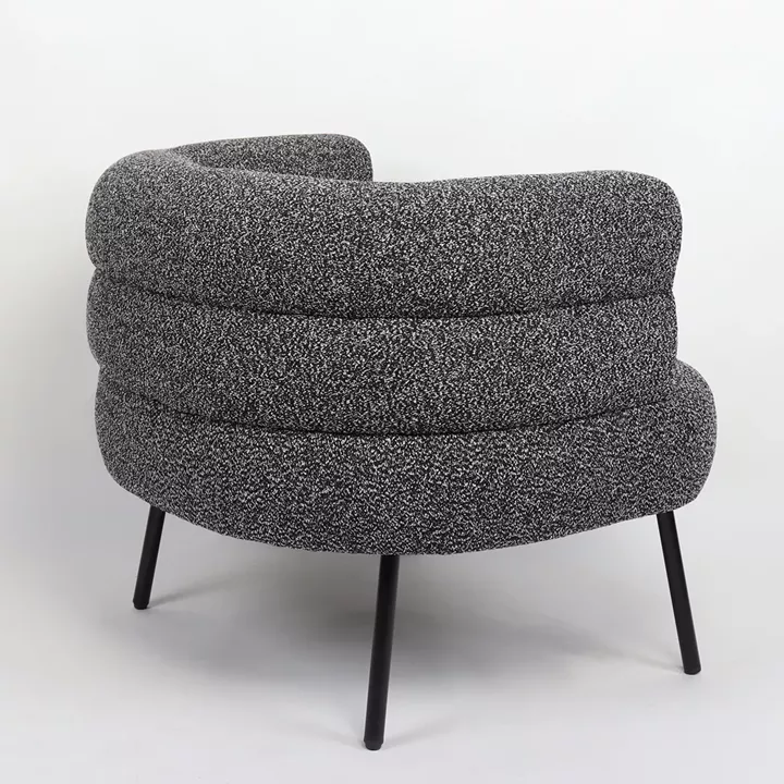 Πολυθρόνα ArteLibre CEREN Μαύρο Ύφασμα/Μέταλλο/Ξύλο 87x80x70cm