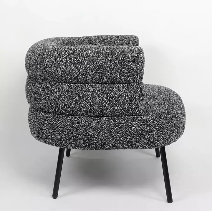 Πολυθρόνα ArteLibre CEREN Μαύρο Ύφασμα/Μέταλλο/Ξύλο 87x80x70cm